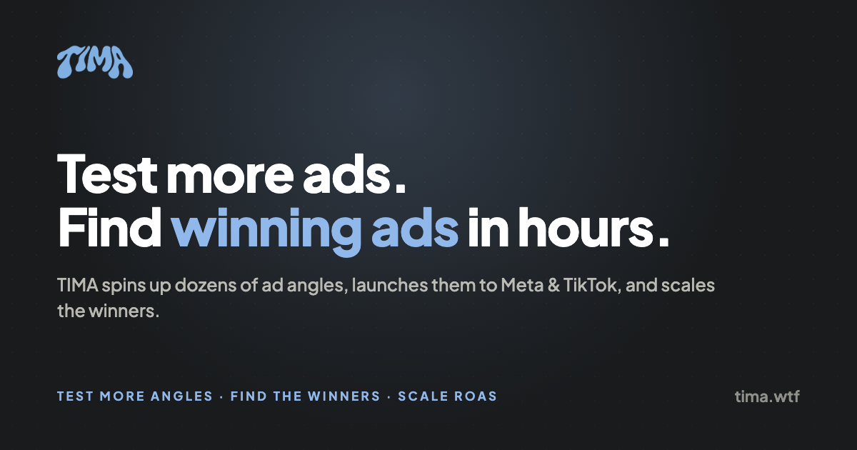 TIMA - The Intelligent Marketing Agent | AI Brand & Ad Automation